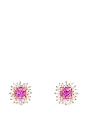 Suzanne Kalan Princess sapphire and diamond-embellishment earrings - Pink