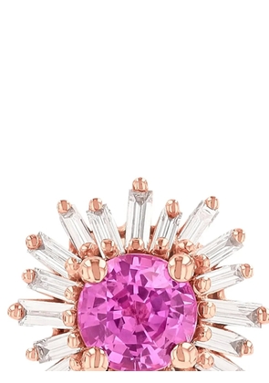 Suzanne Kalan Princess sapphire and diamond-embellishment earrings - Pink