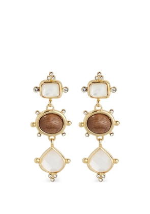 Gas Bijoux Tiki Three drop earrings - Gold