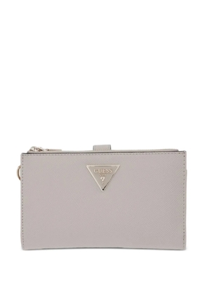GUESS USA logo-plaque wristlet wallet - Grey