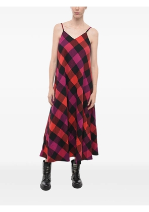 Woolrich checked-pattern midi dress - Red