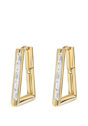 Azlee Forma diamond hoop earrings - Gold