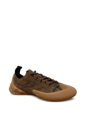 LOEWE Grip lace-up suede sneakers - Brown
