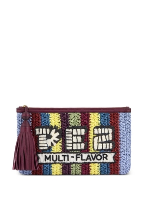 Anya Hindmarch Pez raffia clutch bag - Red