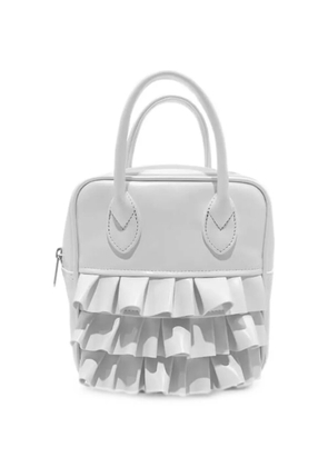 Comme Des Garçons Girl frill-trimmed tote bag - White
