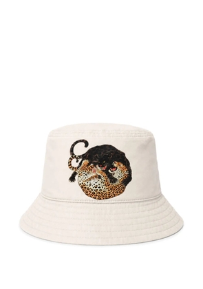 Melt graphic-print bucket hat - White