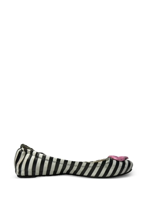 Sophia Webster Miami striped leather ballet flats - Multicolour