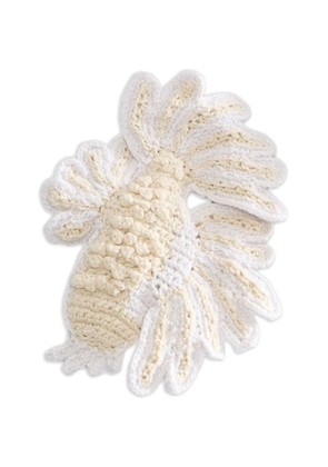 ERDEM crochet fish brooch - Neutrals
