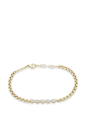 Zoë Chicco box-chain diamond bracelet - Gold