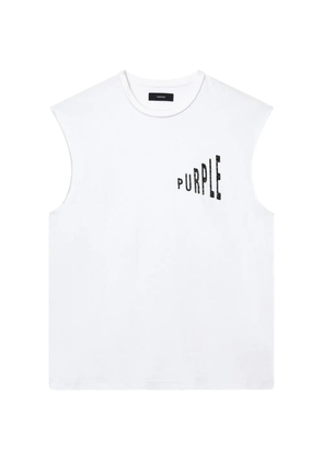 Purple Brand Amplified cotton tank - White