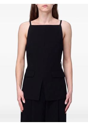 Emporio Armani open-back square-neck top - Black