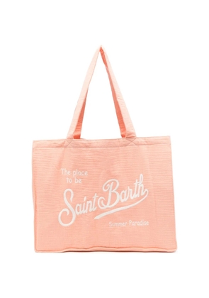 MC2 Saint Barth logo-embroidered beach bag - Orange