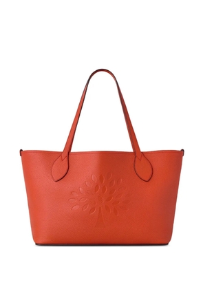 Mulberry Tree grain leather large tote bag - Orange