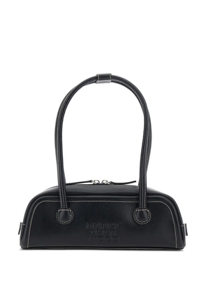 Marge Sherwood mini contrast-stitch leather shoulder bag - Black