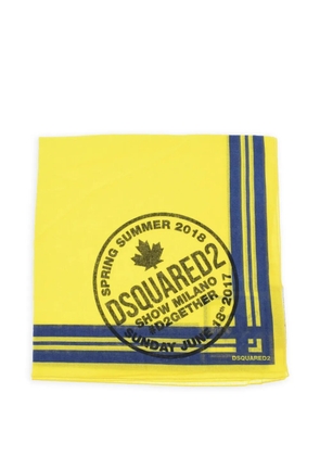 DSQUARED2 logo-print cotton bandana - Yellow