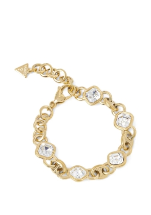 GUESS USA crystal-embellished curb-link bracelet - Gold