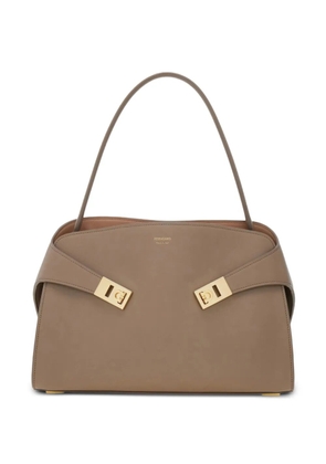 Ferragamo medium Hug Soft Gancini-buckle handbag - Neutrals