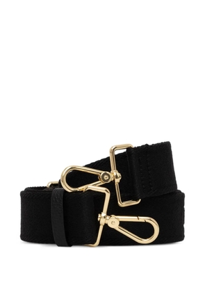 Coccinelle logo-embroidered shoulder strap - Black