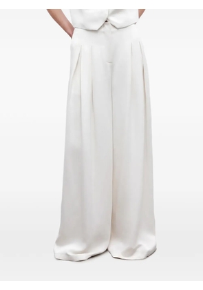 TWP Drew pleated wide-leg trousers - White