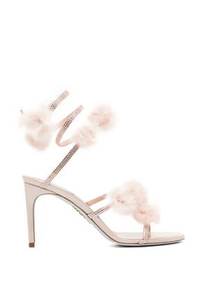 René Caovilla Rosalia pompom-detail sandals - Neutrals