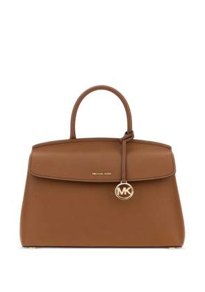 Michael Michael Kors Hamilton logo-plaque leather tote bag - Brown