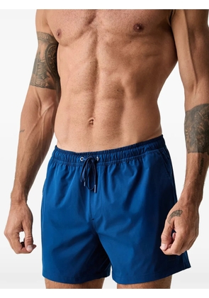Marc O'Polo logo-patch drawstring swim shorts - Blue