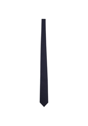 Giorgio Armani zigzag-patterned tie - Blue
