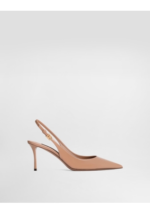 Dolce & Gabbana Slingback - Woman Pumps And Slingback Beige Leather 40