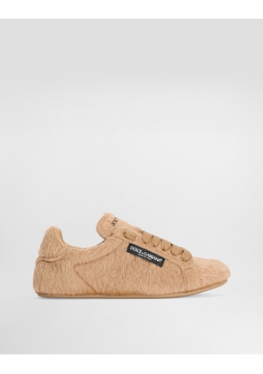 Dolce & Gabbana Alpaca Portofino Soft - Man Sneakers Beige 43