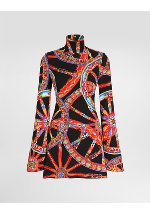 Dolce & Gabbana Carretto-print Charmeuse Dress� - Woman Dresses Multicolor 42
