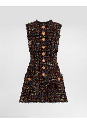 Dolce & Gabbana Tweed Dress - Woman Dresses Multicolor 46