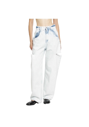 Bleached Cut-out Jeans