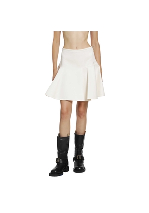 Fit-and-Flare Cotton Mini Skirt