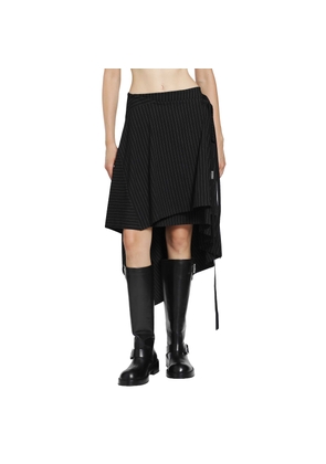 Birit Wrap Skirt in Striped Viscose Twill