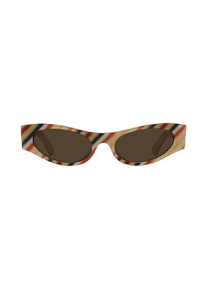Loewe Signature Sunglasses in Shiny Yellow Multicolor & Brown - Multi. Size all.