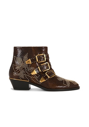 Chloe Susan Bootie in Wild Khaki - Brown. Size 40 (also in 36, 36.5, 37, 37.5, 38, 38.5, 39, 39.5).