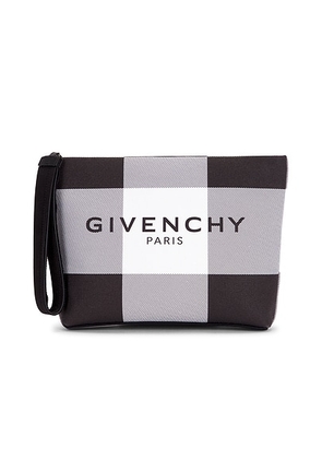 Givenchy Logo Pouch in Grey & Black - Black. Size all.