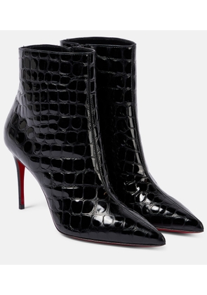 Christian Louboutin So Kate 85 croc-effect ankle boots