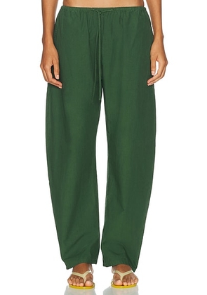LESET Kyoto Drawstring Pant in Juniper - Green. Size L (also in XL).