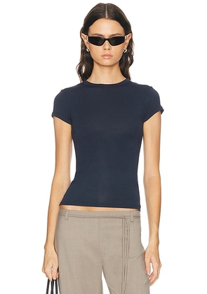 GRLFRND Crew Neck Slim Fit Tee in Navy - Navy. Size XL (also in XXS, XS, S, M, L).