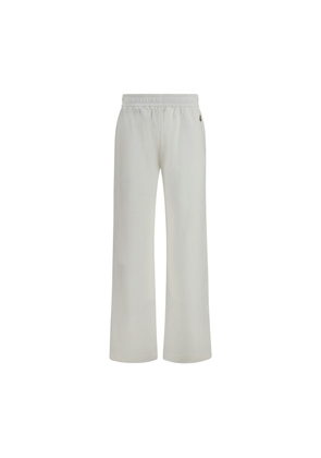 Moncler White Cotton Casual Pants - XS