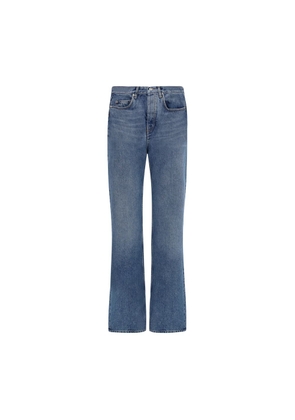 Off-White Blue Cotton Straight-Leg Jeans - W25