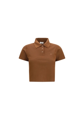 Saint Laurent Brown Cotton Polo Shirt - L