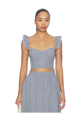 ASTR the Label Wedelia Top in Blue. Size L. Also in M, S, XL, XS.