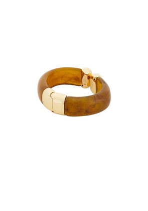 Ettika Carved Relic Cuff in Brown.