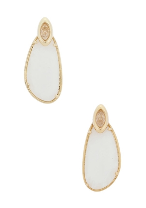 Ettika Majestic Stone Earrings in Metallic Gold.