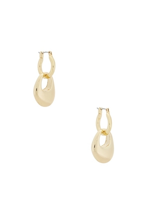 Ettika Pebble Loop Earrings in Metallic Gold.