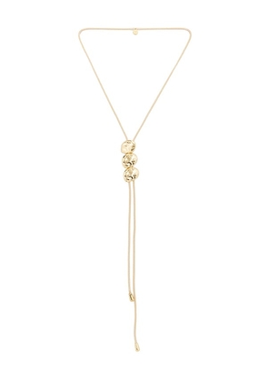 Ettika Corded Bolo Necklace in Metallic Gold.
