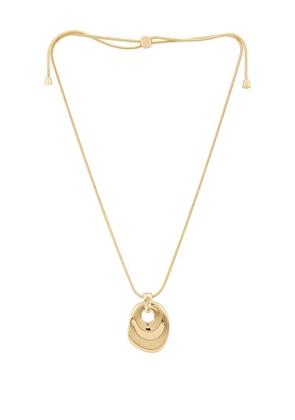 Ettika Liquid Pendant Necklace in Metallic Gold.