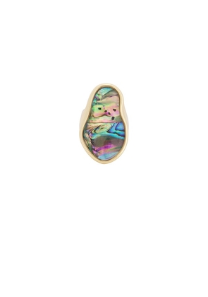 Ettika Abalone Hidden Gem Ring in Metallic Gold. Size 6. Also in 7, 8.